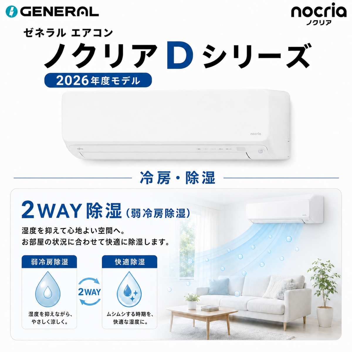 【本体のみ】富士通ゼネラル ノクリア AS-D566T2W 18畳用 ルームエアコン Dシリーズ 単相200V ホワイト